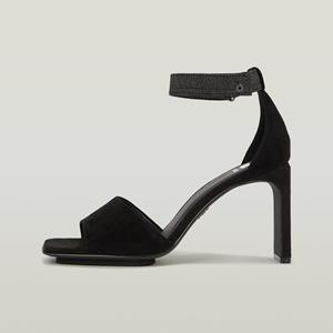 G-Star RAW Darcy Suède Sandalen Met Hak - Zwart - Dames