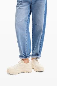 Desigual Leren chunky sneakers - WHITE