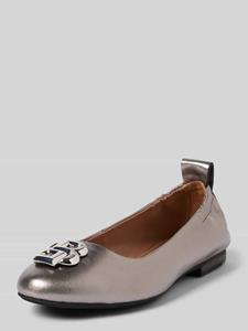 Boss Leren ballerina's met labelapplicatie, model 'Dasy'