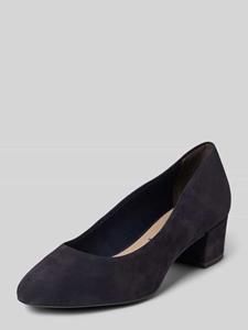 Tamaris Pumps van leer met blokhak