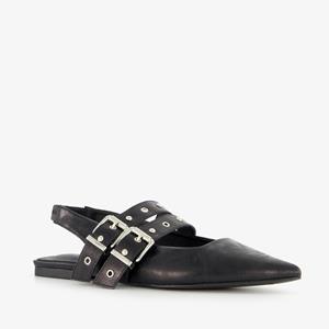Nova dames slingbacks met gespen zwart