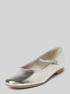 Tamaris Ballerina's met riempjes in metallic look