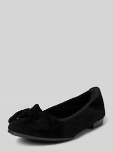 Tamaris Ballerina's van leer met strikdetail