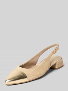 Tamaris Ballerina's van leer met blokhak