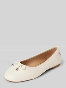 Lauren Ralph Lauren Leren ballerina's met sierstrik, model 'JAYNA'