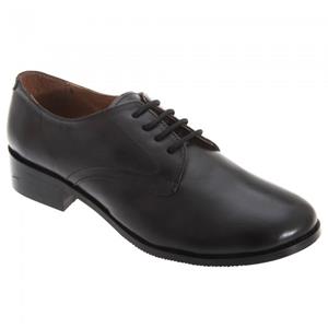 Grafters dames/dames 4 blinde oogjes hoogglans lederen cadetschoenen 7 UK zwart