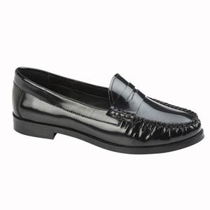 Cipriata dames/dames Nicolina leren loafers 8 UK zwart