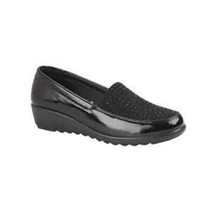 Boulevard dames/dames loafers 8 UK zwart