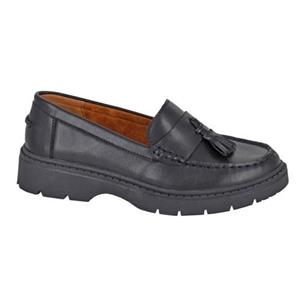 Cipriata dames/dames Omara leren loafers met kwastjes 3 UK zwart