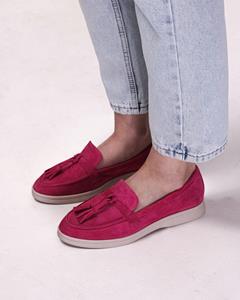 Krula Лоферы женские  5033 36 фуксия замша 39 fuchsia