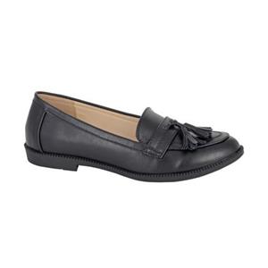 Boulevard dames/dames matte kwastjesloafers 6 UK zwart