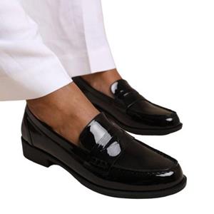 Where's That From Waar komt dat vandaan Dames/Dames Houston Patent Leather Slip-on Wide Loafers 7 UK Wide crème
