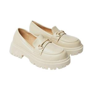 Pertemba FR - Apparel Faith Womens/Dames Nola Trens Detail Loafers met dikke hak 8 UK beige