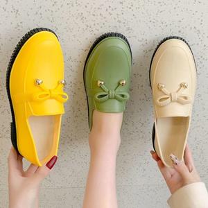 MAITA Clothscenery Korte enkel regenlaarzen dames lente herfst regen schoenen dames rubber dames antislip slip on waterdichte laarzen 35 zwart