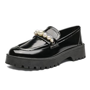 Versatile shoes Lenteschoenen Dames Britse Stijl Dikke Zolen College Stijl Casual Loafers Echte Leren Mode Schoenen Meisjes 35
