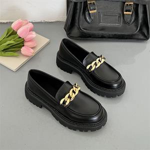 BeautyFeet Mary Jane schoenen voor dames pompen Lolita platform dames loafers vintage stevige lederen slip op metalen gesp Oxford schoenen 39 zwart