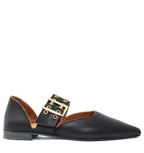 Babouche  Binny ballerina zwart Leer Dames