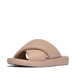 FitFlop Iqushion d-luxe padded leather cross slides