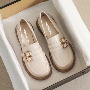 Cpcoepax Casual Platform Loafers voor Vrouwen Slip-On Chunky Heel Penny Loafers Comfortabele Mocassin Schoenen voor Vrouwen Zakelijke Werkschoenen Ronde Neus Nette Schoenen 35 wit