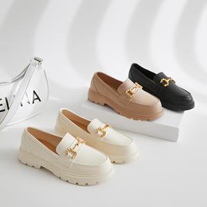 Hawayi Dames Loafers Herfst Platform Hakken Britse Stijl Lolita Lage Hak Mary Jane Jk Uniform Schoenen Vrijetijdsschoenen Dagelijkse Woon-werkverkeer Schoenen 36 kaki