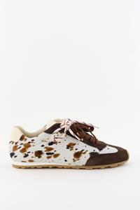 Nubikk sneakers Billy Lou dierenprint pony met dubbele veters