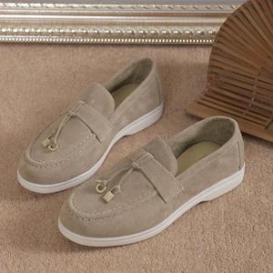 Soulstride Footwear Hub Casual Plus Size 43 Flats Schoenen voor Vrouwen Nieuw Comfortabel voor Werk Dames Schoenen Ademend Loafers Zapatos De Mujer 2024 35 lichtbruine kleur