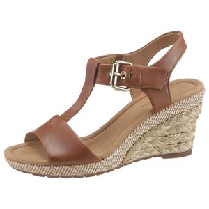 Gabor Sleehaksandaaltjes Milano zomerschoen, sandaal, sleehak, met jute bekleding, breedte g