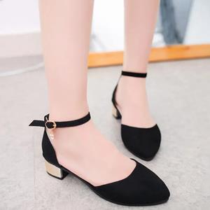 JMG Shoe Industry Platte schoenen met puntige neus, casual enkelbandje, gesp, comfortabele balletschoenen in grote maten, damesschoenen met platte leren schoenen 35