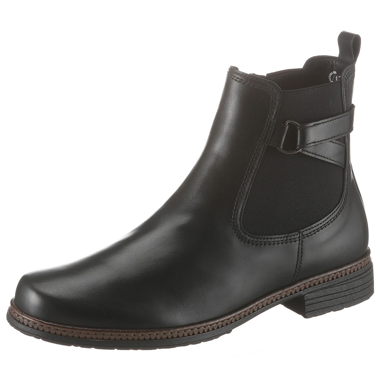 Gabor Chelsea-boots blokhak, enkellaarsje, businessmode met stretch inzet