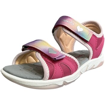 Superfit Sandalen PEBBLES WMS: middel Sandaal met schattige glitter-sluiting, maat sjabloon om te downloaden