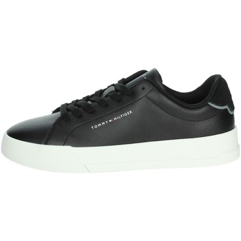 Tommy Hilfiger Sneakers TH COURT LTH DETAIL ESS , vrijetijdsschoen, lage schoen, veterschoen met zijlijk logo-opdruk