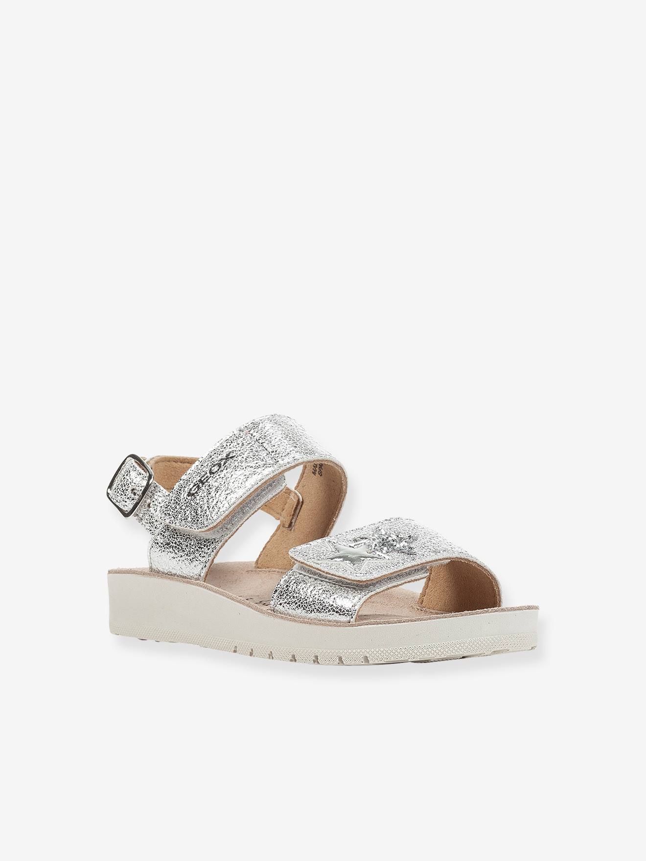 Geox Sandalen J SANDAL COSTAREI GI , plateau sandaal, sleehaksandaal met glitters