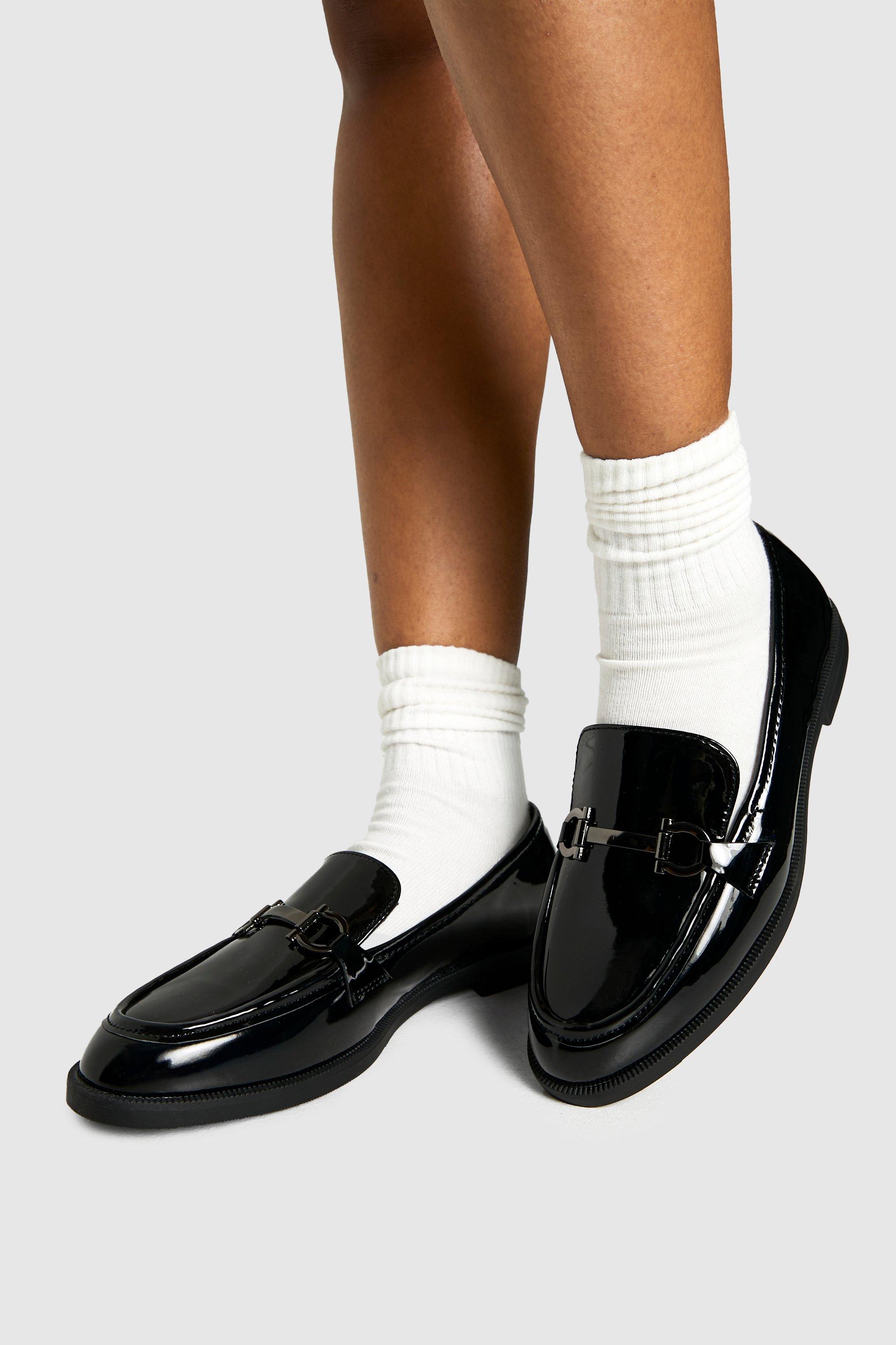 Boohoo Snaffle Loafers, Black
