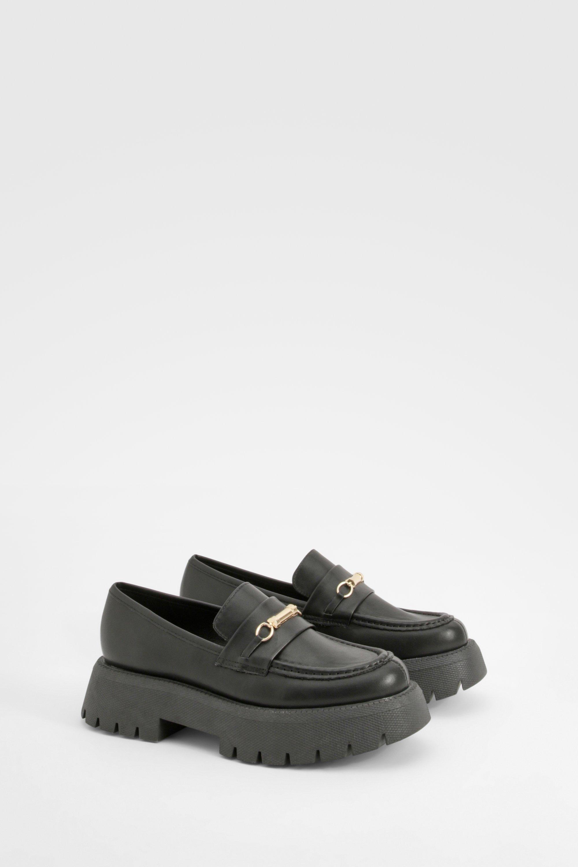 Boohoo Loafers Met Plateauzolen En Dikke Zool, Black