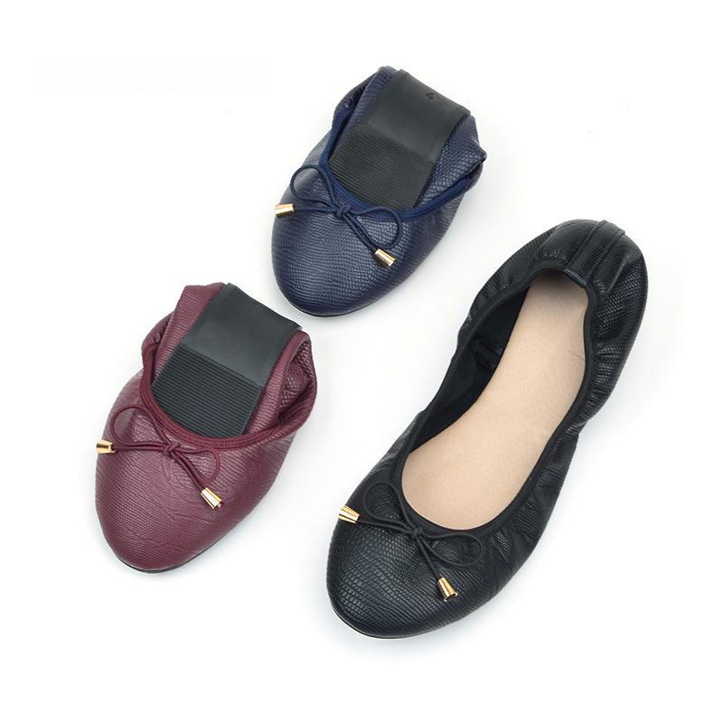 Shoes Arena Gebogen damesballetschoenen - ronde neus, zachte zool, voor lente en herfst 41 zwart