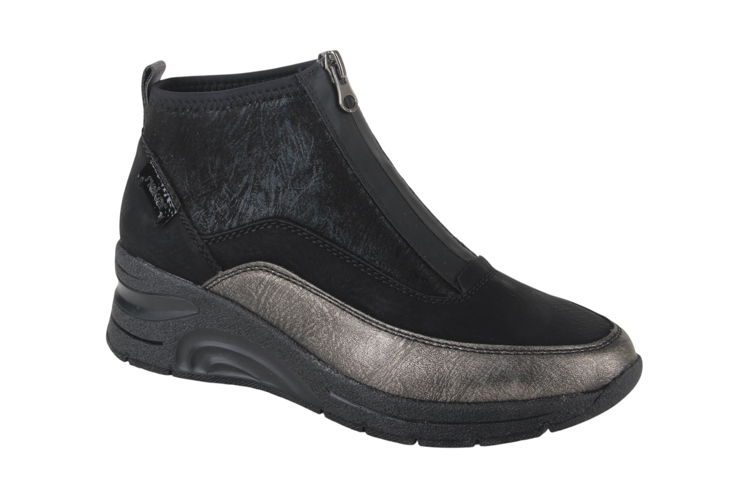 Rieker N9362-01 dames enkellaarzen sportief