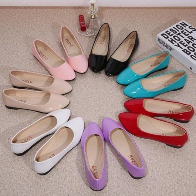 Cpcoepax Casual Flats voor Vrouwen Slip-On Puntige Gesloten Teen Balletschoenen Casual PU Platte Schoenen voor Vrouwen Comfortabel Werk Dressy Flats Lichtgewicht Wandelschoenen 40 geel