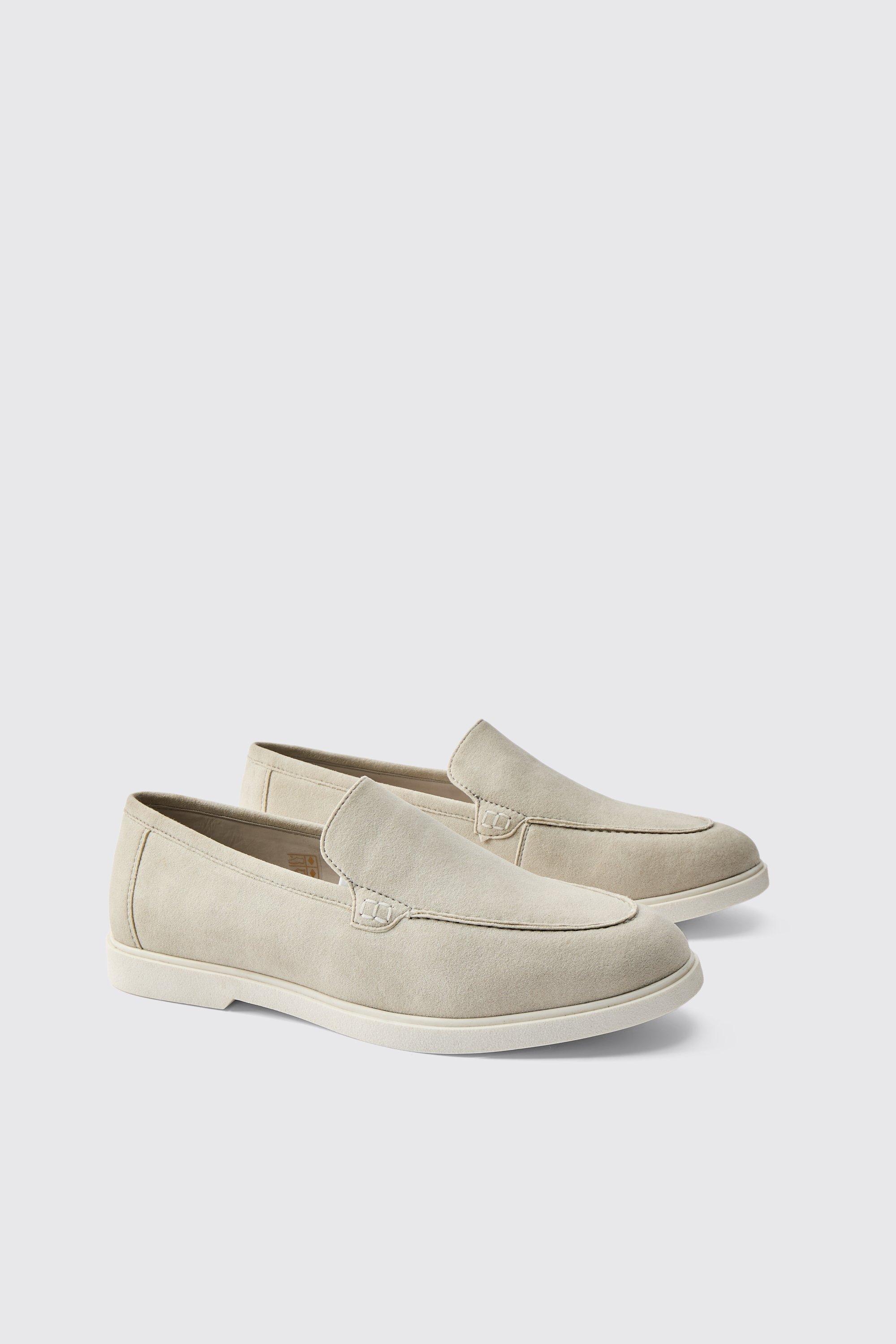 Boohoo Saddle Loafers, Stone
