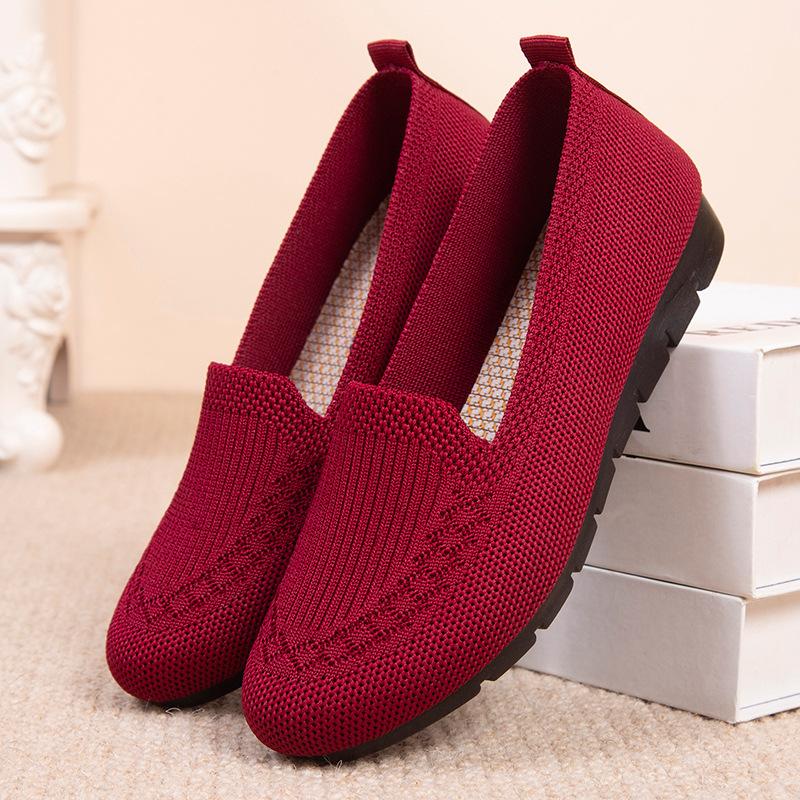 Leayond Effen kleur dames casual schoenen Lichtgewicht ademend antislip dagelijkse damesschoenen 36 zwart