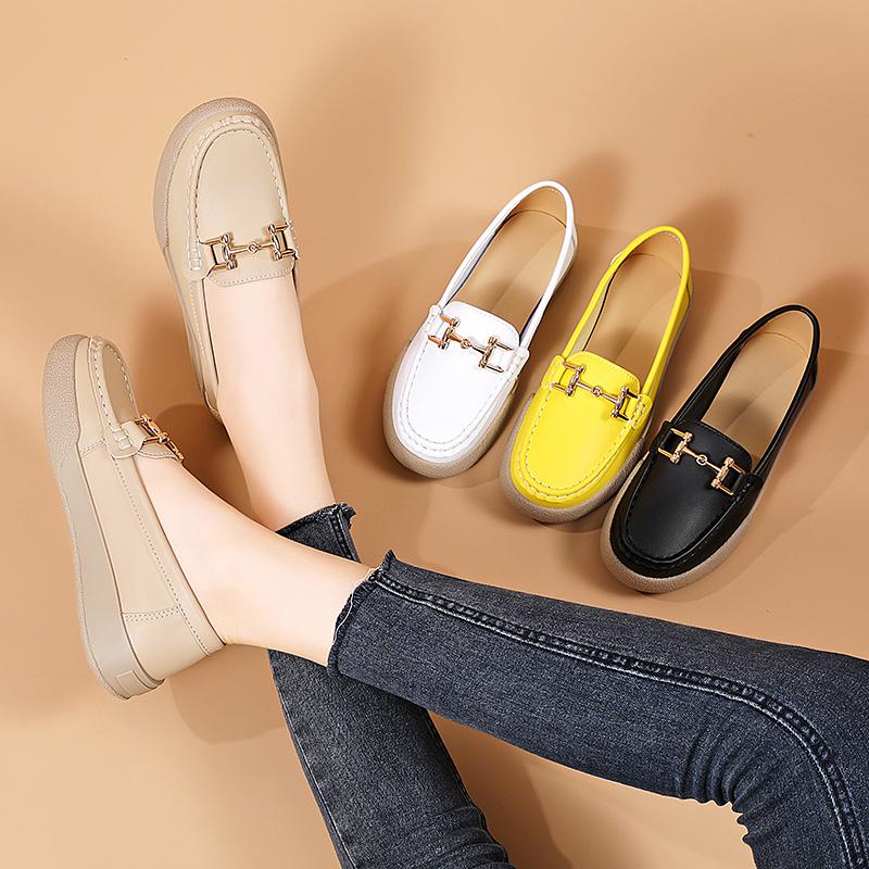Lfy shoes Dames Loafers Leren Driving Mocassins Comfort Flats Casual Slip on Wandelen Minimalistische Zomer Ademende Schoenen EU: 38