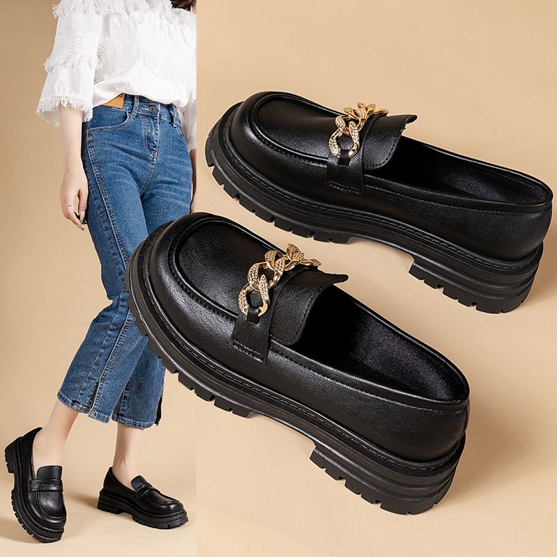 BeautyFeet Mary Jane schoenen voor dames pompen Lolita platform dames loafers vintage stevige lederen slip op metalen gesp Oxford schoenen 43