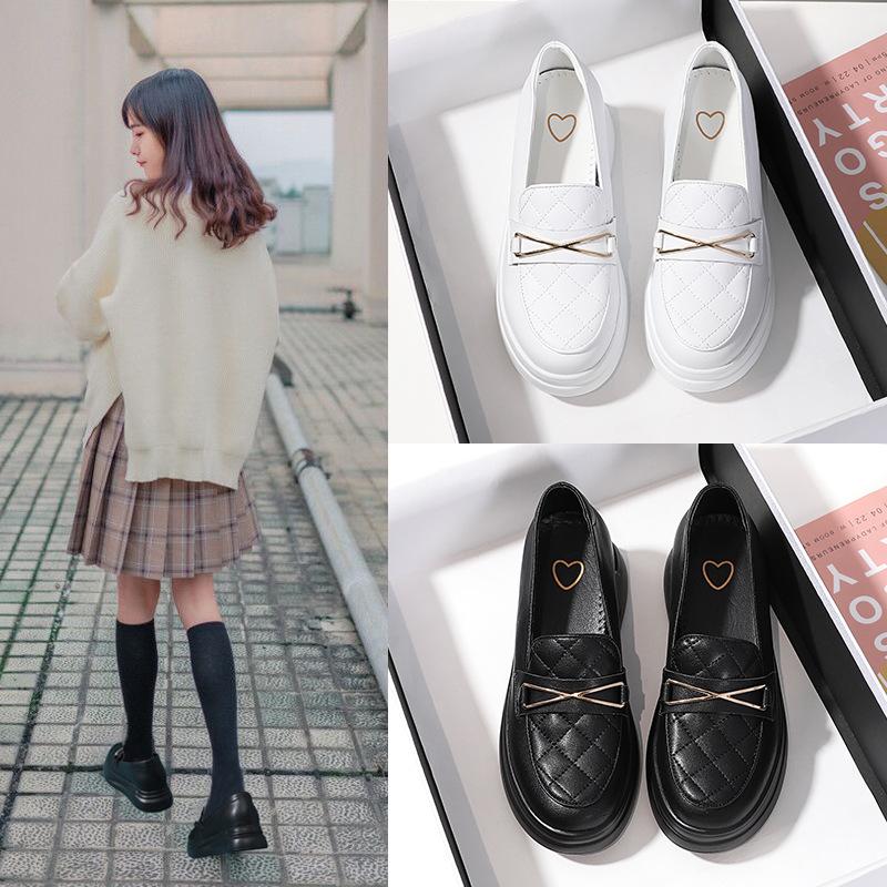 Globex Lentecollectie 2023: Echte leren Mary Jane loafers voor dames, kleine leren schoenen, verpleegsterstijl YH812 33 zwart