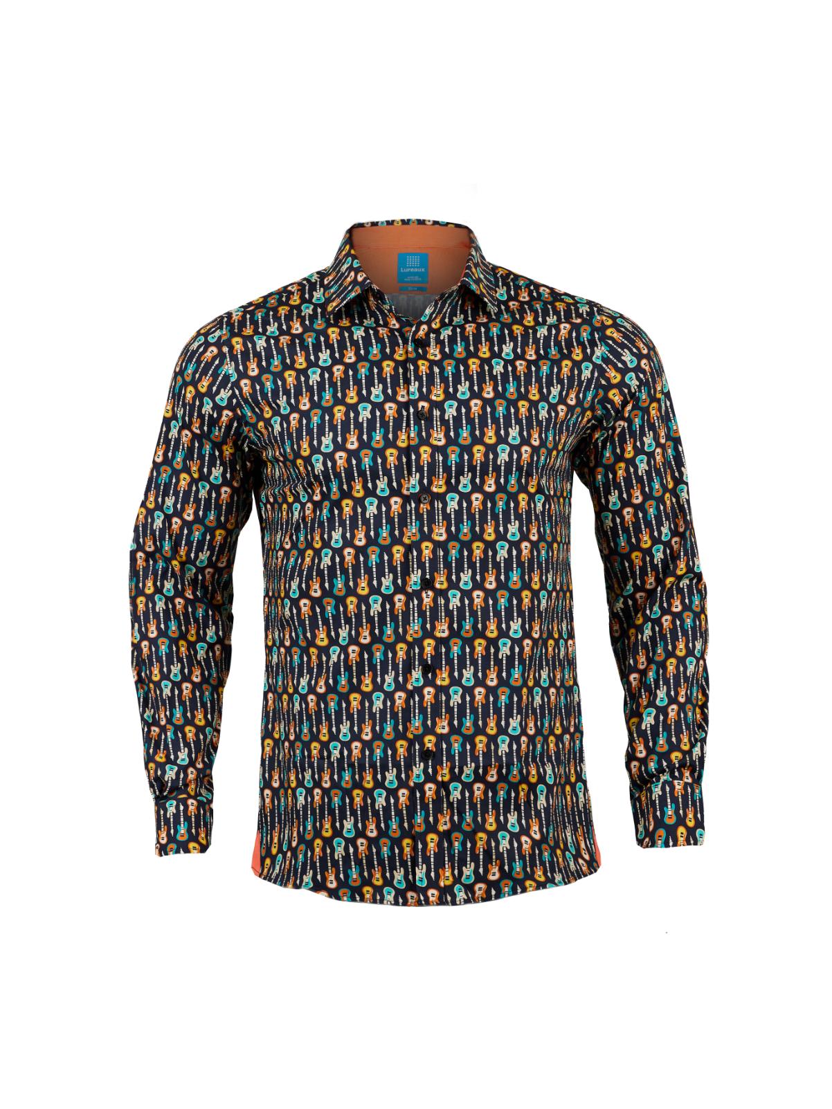 Lureaux Guitar Groove Overhemd M  - Handgemaakte Nette Schoenen Voor Heren