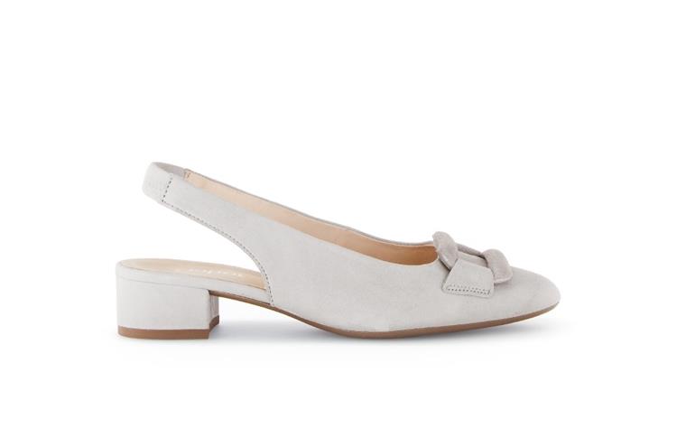 Slingback pumps Blokhak, feestelijke schoen, trouwschoen met elastische bandjes
