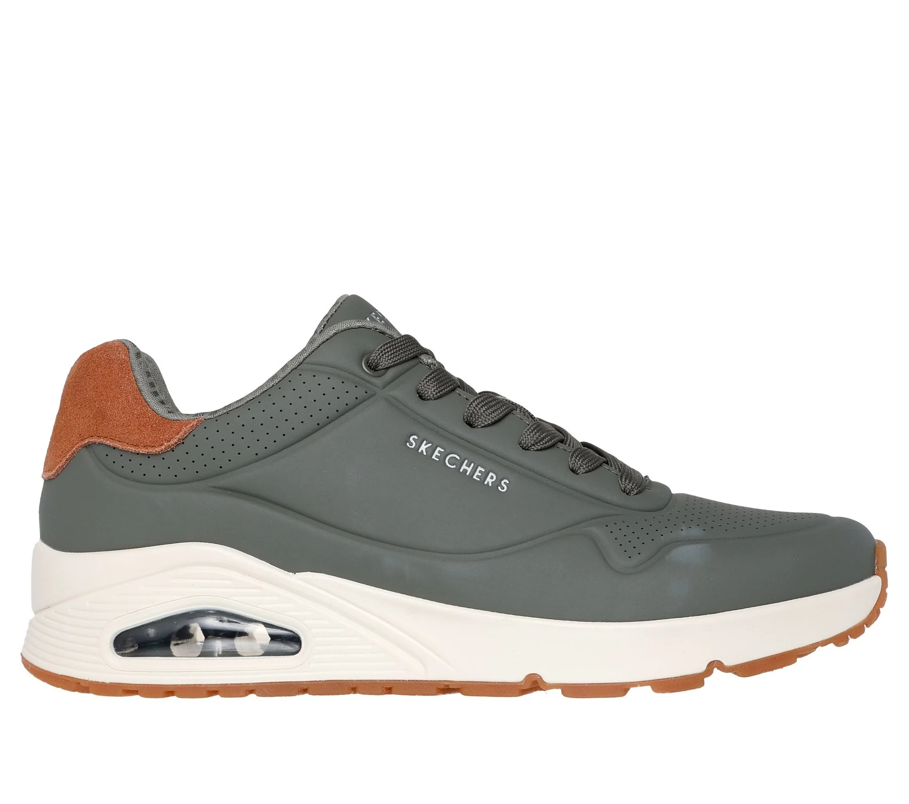 Skechers Sneakers UNO-SUITED ON AIR vrijetijdsschoen, lage schoen, veterschoen met modieuze sleehak