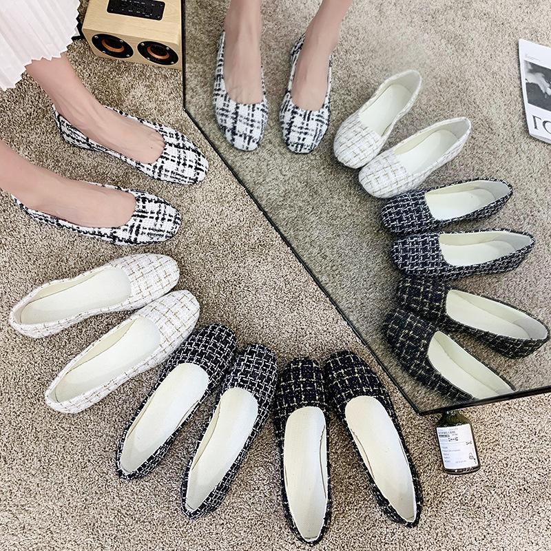 Ayseguney Footwear Dames meisjes effen groot formaat instapper plat ondiep comfort casual enkele schoenen 41 beige