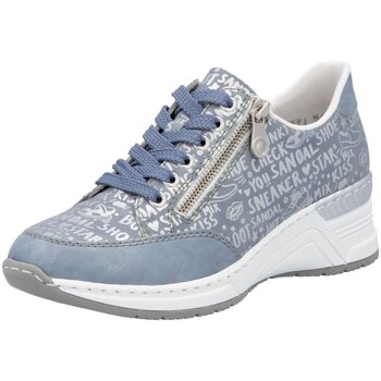 Rieker Sneakers bedrukt met letters, vrijetijdsschoen, lage schoen, veterschoen
