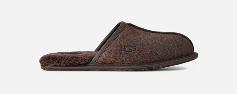 Ugg Scuff Leather Distressed-pantoffel in Dusted Cocoa  Suede