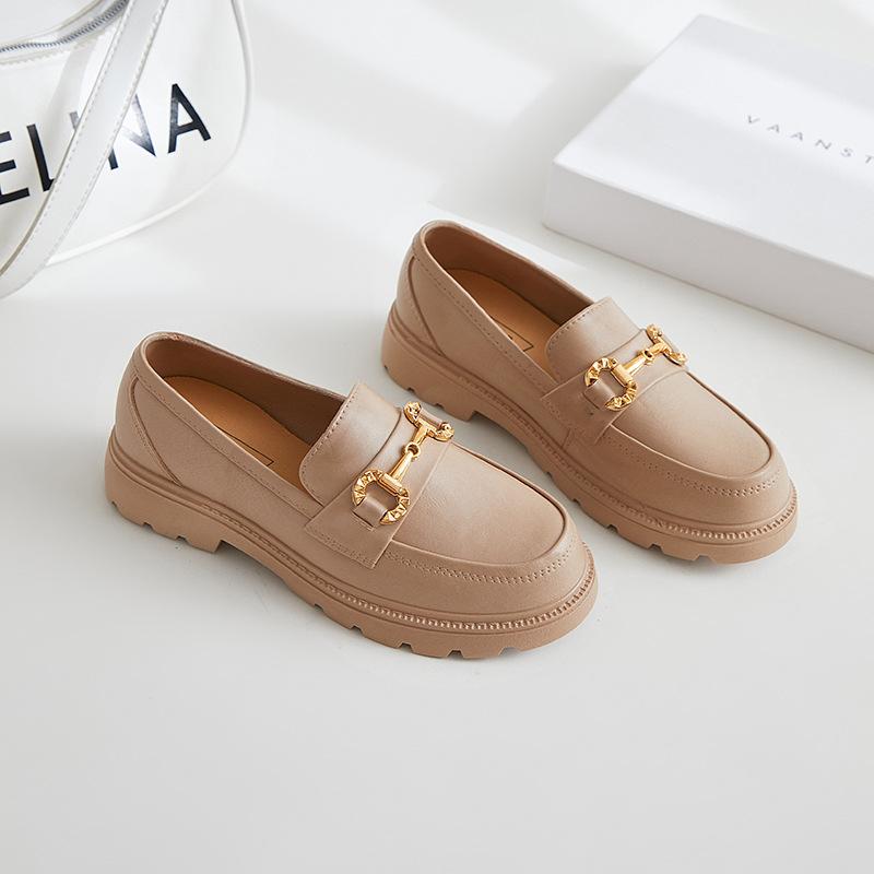 Hawayi Dames Loafers Herfst Platform Hakken Britse Stijl Lolita Lage Hak Mary Jane Jk Uniform Schoenen Vrijetijdsschoenen Dagelijkse Woon-werkverkeer Schoenen 37