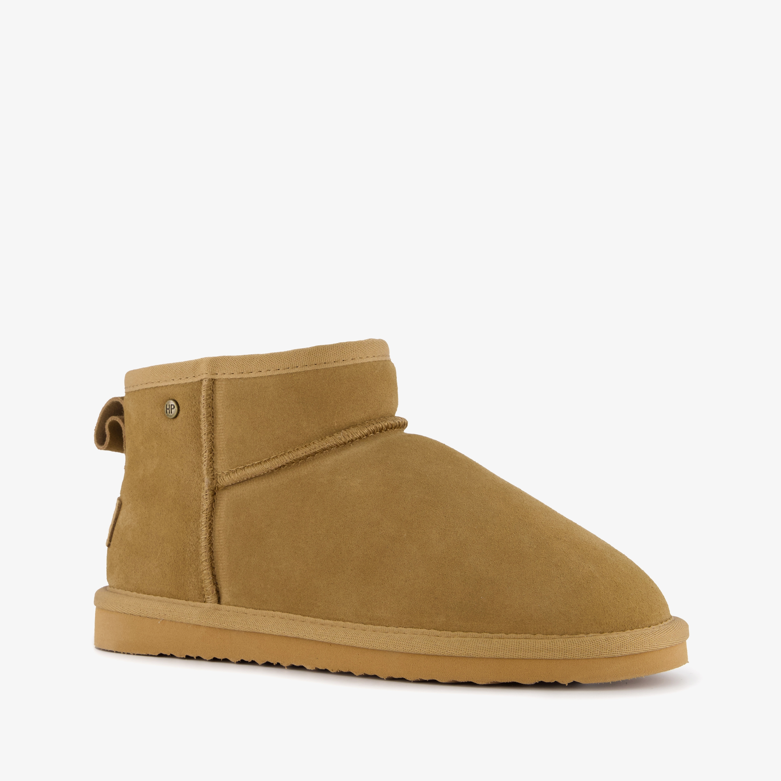 Hush Puppies gevoerde suede laarsjes camel